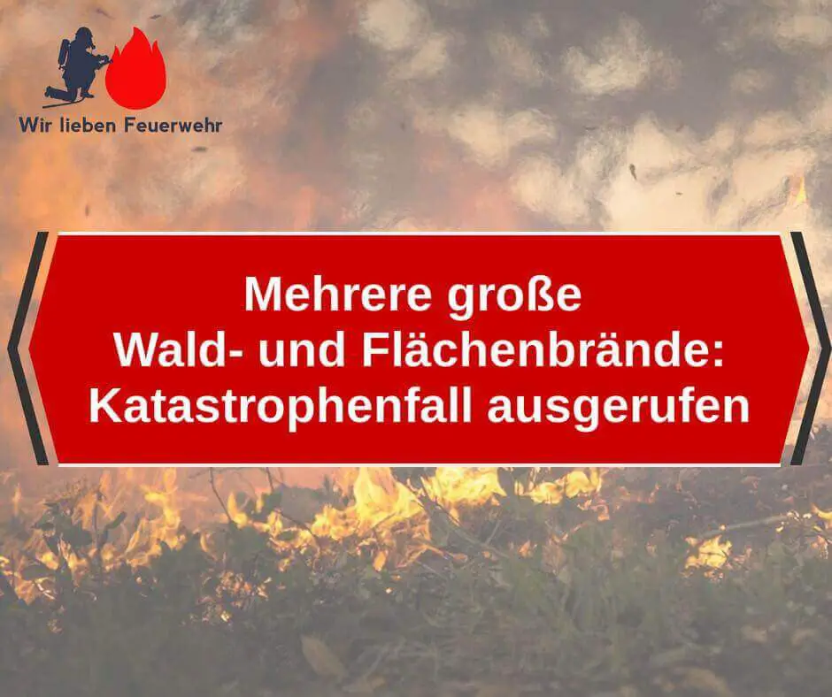 Mehrere große Wald- und Flächenbrände: Katastrophenfall ausgerufen