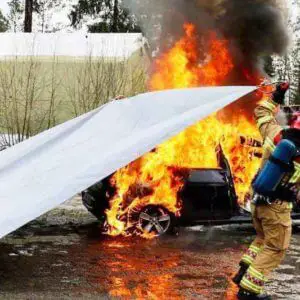 Löschdecke für Fahrzeugbrände