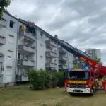FW Frankenthal: Balkonbrand im 3.OG eines Mehrfamilienhauses
