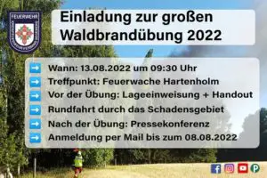 FW-SE: Großübung in der „Försterei Heidmühlen der Schleswig-Holsteinischen Landesforsten“ am 13.08.2022 (Vertreter*innen der Presse)