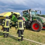 FW-Schermbeck: Heuballenpresse geriet nicht in Vollbrand - Landwirt verhinderte Schlimmeres