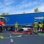 FW-GLA: Schwerer Lkw-Unfall an der Europabrücke- Eine Person eingeklemmt