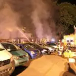 FW-DO: Feuer in einem Reifenlager eines Gewerbebetriebes in Dortmund-Eving