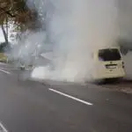FW Gangelt: Brand eines Taxi in Birgden