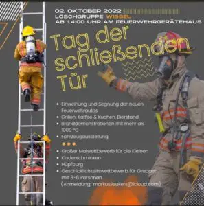 Feuerwehr Kalkar: Tag der „schließenden“ Tür am 02.10.2022 bei der Freiwilligen Feuerwehr Kalkar Löschgruppe Wissel