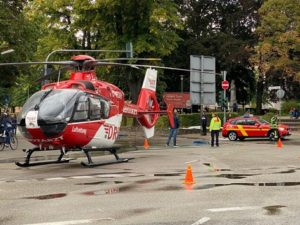 FW-OG: Hubschrauberlandung auf dem Freiburger Platz