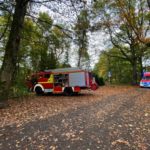 FW-EN: Rettung aus Waldgebiet - Unterstand brannte in der Straße "In den Eichen"