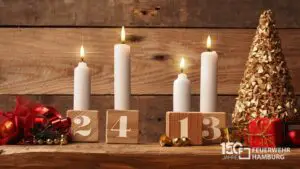 FW-HH: Sicher durch die Weihnachtszeit und den Jahreswechsel – Tipps im Umgang mit Adventsgestecken und Weihnachtsbäumen