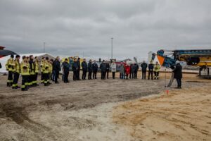 FW Bremerhaven: Spatenstich für das Gerätehaus der Freiwillige Feuerwehr Wulsdorf