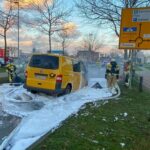 FW-KLE: Brand eines Zustellerfahrzeuges an der Hafenstraße