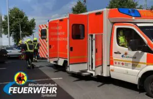 FW-MG: Rettungshubschrauber landete auf der Baustelle am Europaplatz