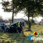 FW-MG: Verkehrsunfall fordert zwei Schwerverletzte