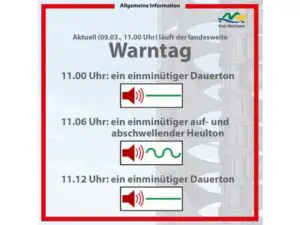 FW Ratingen: Landesweiter Warntag am Donnerstag