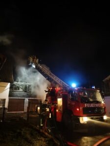 KFV Sigmaringen: Gebäudebrand in Krauchenwies / Feuerwehr verhindert schlimmeres