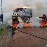FW Düren: Rauchsäule! Motorbrand eines Linienbusses