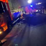 FW Bergheim: Zwei Verletzte nach Verkehrsunfall auf der Autobahn 61 bei Bergheim