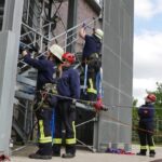 FW Celle: Ausbildung Absturzsicherung bei der Feuerwehr Celle