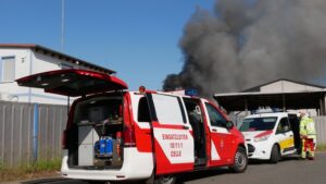 FW Celle: Feuer auf Entsorgungsbetrieb in Altencelle – 2. Lagemeldung 20:00 Uhr!