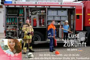 FW Frankenthal: Feuerwehr Frankenthal beteiligt sich an der Aktion – „Lust auf Zukunft“ bei dem dm-drogerie markt in Frankenthal