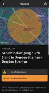 FW Dresden: Dachstuhlbrand mit starker Rauchentwicklung – Auslösung von Warnapps