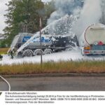 FW-M: Brand von zwei Lastwagen (Moosach)