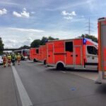 FW Bergheim: Vier Verletzte nach Verkehrsunfall in auf Autobahn 61 bei Bergheim