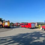 FW-ROW: Gasaustritt aus Paket beim Postverteilzentrum Zeven
