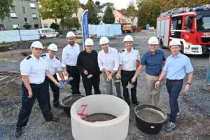 FW-BO: Grundsteinlegung beim Neubauvorhaben des Feuerwehrhauses und der Rettungswache in Linden