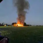 FW-OG: Brand eines Strohballenlagers – NINA-Warnung ausgelöst