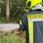 FW Flotwedel: Ortsfeuerwehr Eicklingen löscht brennenden Baumstumpf