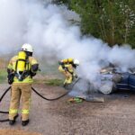 FW Lehrte: Feuerwehr Hämelerwald wird zu brennendem Mercedes-Benz Oldtimer gerufen und verhindert schlimmeres.