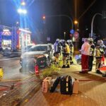 FW-E: Schwerer Verkehrsunfall mit einer eingeschlossenen Person – technische Rettung notwendig