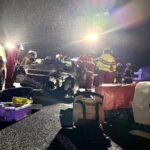 FW-E: Schwerer Verkehrsunfall mit eingeklemmter Person – schwierige Anfahrt durch fehlende Rettungsgasse