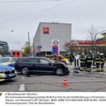 FW-M: Auto kippt bei Unfall auf die Seite (Sendling)