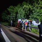 FW Bergheim: Eine verletzte Person bei Verkehrsunfall – PKW überschlug sich auf A61 bei Bergheim